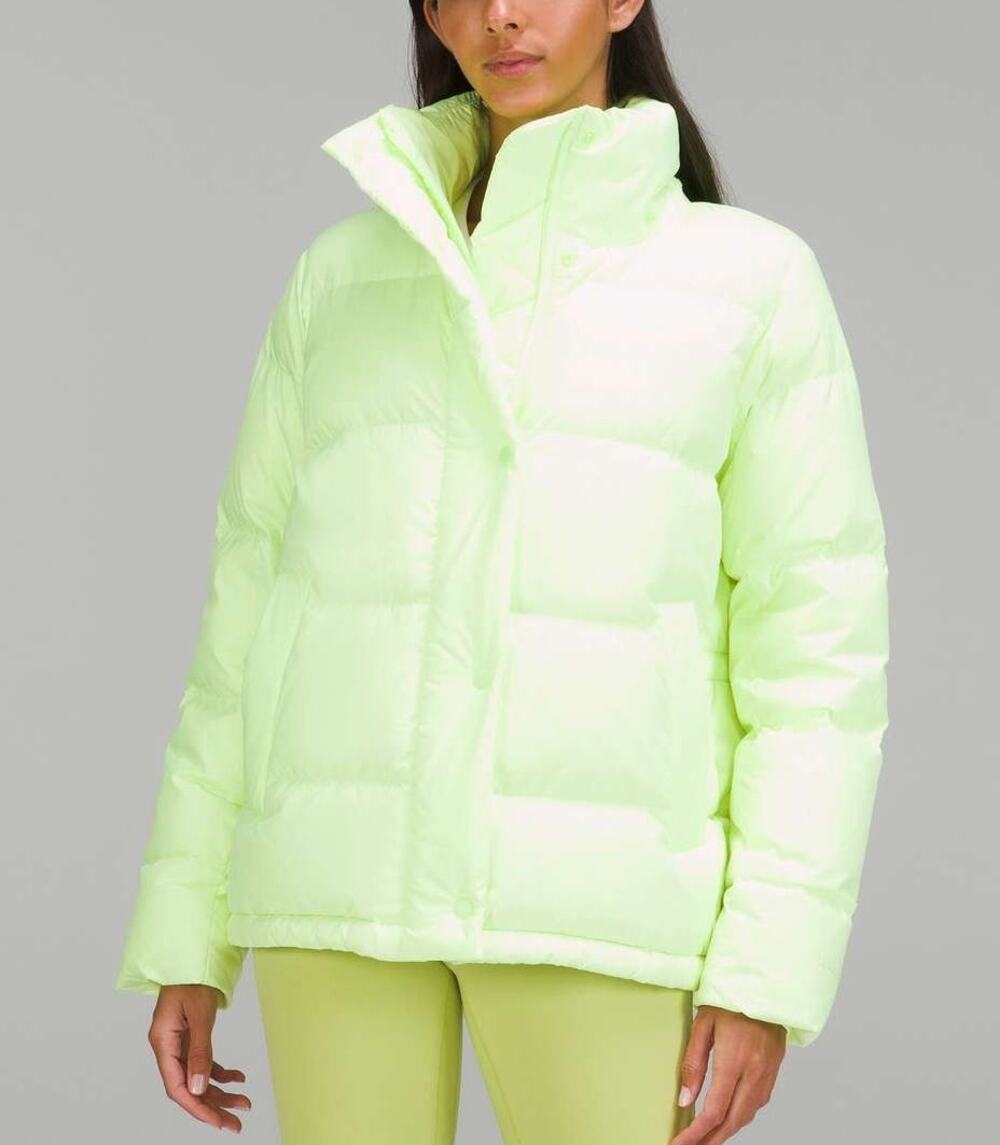 Lululemon Hooded Wunder Puff Jacket Womens Size 8 Faded Zap Insulated Outdoors